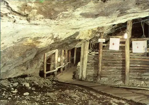 Waschleithe Grünhain Beierfeld Lehr- und Schaubergwerg  Durchgang am See 1986