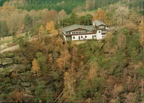 Weißig Struppen (Sächsische Schweiz) Luftbild Berggaststätte "Fels Rauenstein"