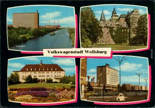 Wolfsburg VW-Werk, Schloss, Robert-Koch-Platz, Rathaus und Kulturzentrum 1974