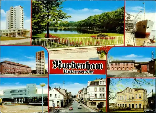 Nordenham Hochhaus Gymnasium, Bahnhofstr., Hafen, Jugendherberge, Museum 1986