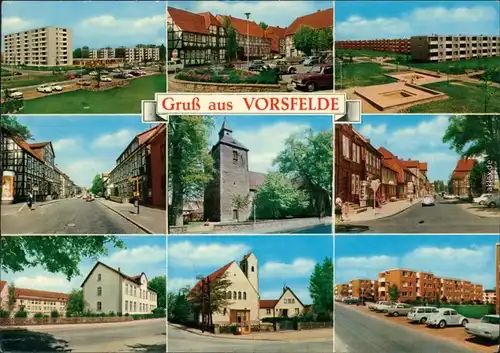 Vorsfelde Wolfsburg MB: Straßen, Neubaugebiete und Markt 1982