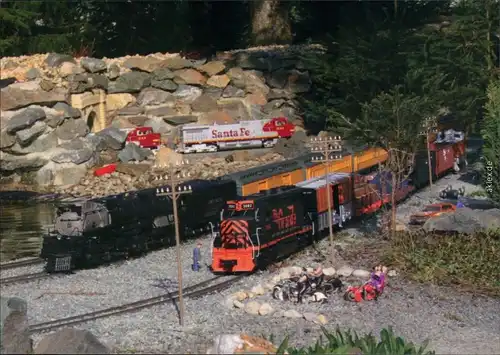  Modelleisenbahn: Gartenbahn im US-amerikanischen Stil 1987