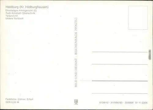 Bad Colberg Heldburg Ehemaliges Amtsgericht Oberschule Untere Vorstadt 1983