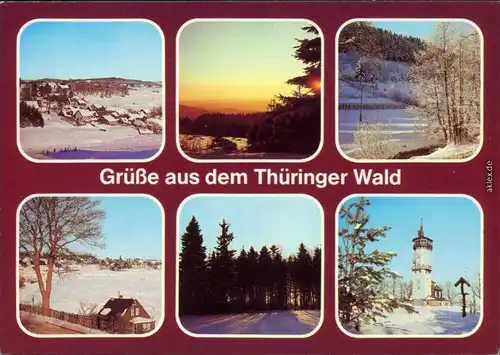 Thüringer Wald Winterliche Szene -   aus dem Thüringer Wald 1983