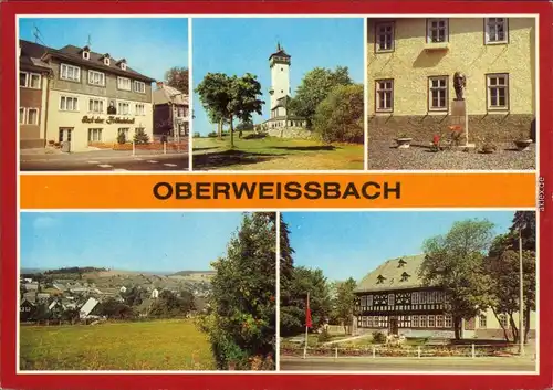 Oberweißbach Rathaus, Fröbelturm, Fröbeldenkmal,  1983