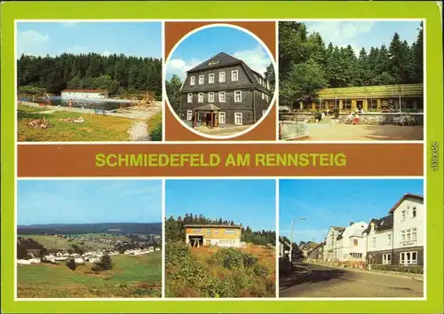 Schmiedefeld  Rennsteig Gaststätte   Café Bungalowsiedlung  Suhler Straße 1982