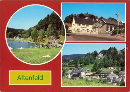 Altenfeld (Thüringen) Freibad, FDGB-Erholungsheim "Haus des Volkes"  1983