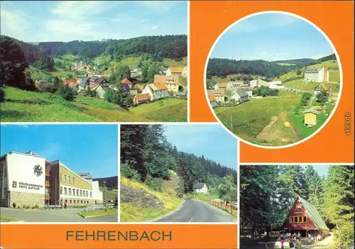 Fehrenbach   Teilansicht, FDGB-Erholungsheim   Waldbaude "Werraquelle" 1982