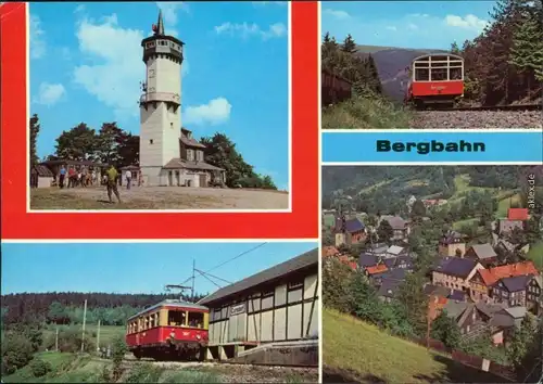 Lichtenhain/Bergbahn-Oberweißbach Oberweißbacher Bergbahn, Fröbelturm 1980