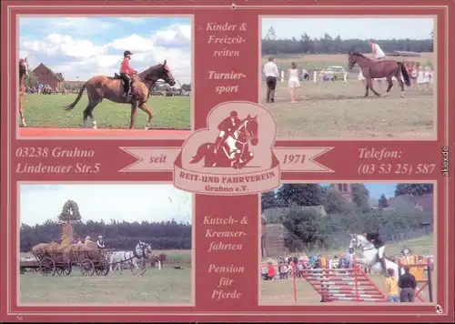 Gruhno Kutsch- und Kremserfahrten, Turniersport, Pension für Pferde 1998