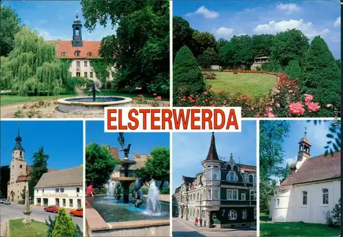 Elsterwerda  Schloss, Rosengarten in Saathain  Rathaus, Kath. Kirche 2002