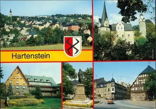 Hartenstein  FDGB-Erholungsheim Thälmann-Platz  HO-Gaststätte "Weißes Roß" 1988