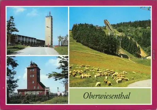 Oberwiesenthal Fichtelberghaus, Wetterwarte Fichtelberg,   Schanze 1989