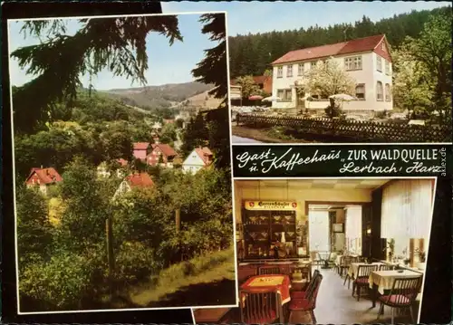 Lerbach Osterode (Harz) Gast- u. Kaffeehaus "Zur Waldquelle"Gästebereich 1969