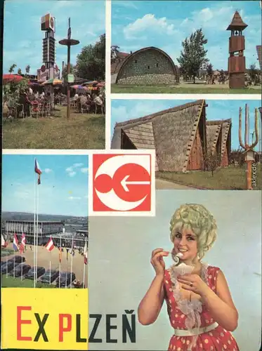 Ansichtskarte Pilsen Plzeň Gaststätte, Urlauberdorf, Kongrezzentrum 1971