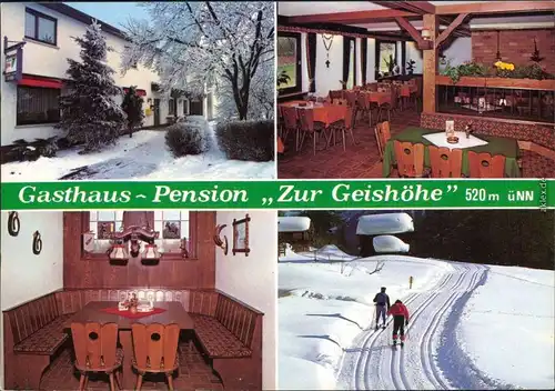 Oberwintersbach-Dammbach Gasthof-Pension "Zur Geishöhe" Skifahrer 1988