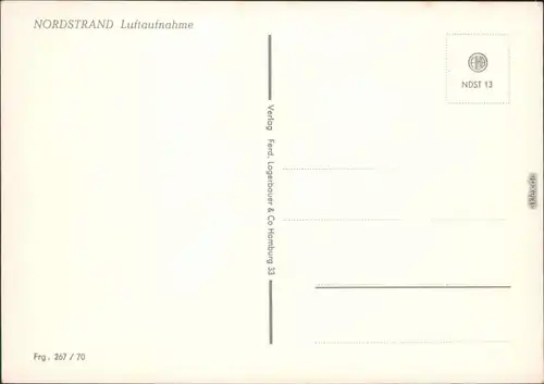 Ansichtskarte Nordstrand Nordstrand Luftbild 
1970