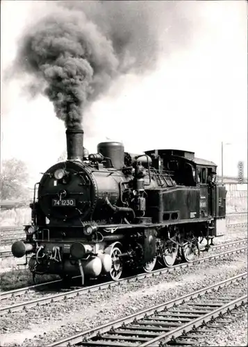Dampflokomotive 741230 Foto Ansichtskarte Deutsche Reichsbahn 1965