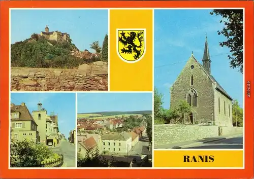 Ranis Burg, Kirche, Pößnecker Straße, Teilansicht Bild Heimat Reichenbach  1984