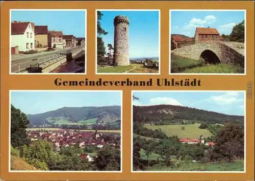 Uhlstädt Kirchhasel Zeutsch: Dorfstraße, Luisenturm Bild Heimat    1983