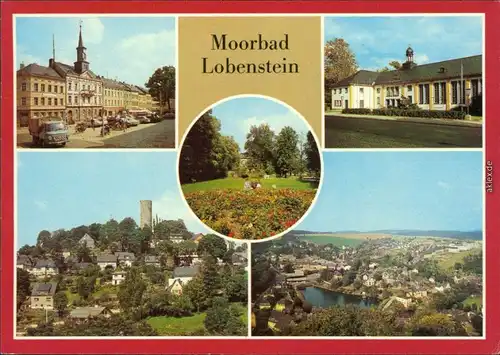 Lobenstein Markt, Kreiskulturhaus, Schloßberg, Kurpark, Übersicht 1983