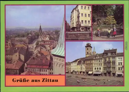 Zittau   Samariterinnenbrunnen, Schleifermännelbrunnen, Platz der Jugend 1986