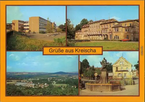 Kreischa POS Oberschule, Krankenhaus, Übersicht, Gänselieselbrunnen 1985