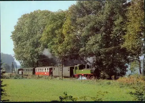Cunnertswalde Traditionsbahn Radebeul Ost-Radeburg Ansichtskarte  1984