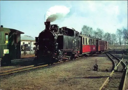  Traditionsbahn Radebeul Ost-Radeburg: Sonderzug mit Traditionslok 99713 1984