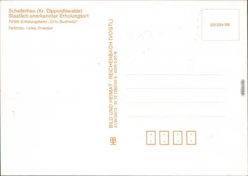 Schellerhau Altenberg (Erzgebirge) FDGB-Erholungsheim "Otto Buchwitz" xxx 1988