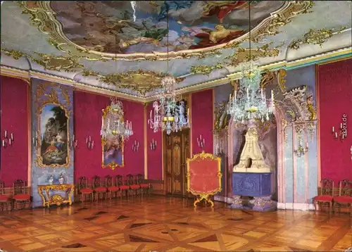Rudolstadt Staatliche Museen Heidecksburg: Roter Saal Ansichtskarte  1985