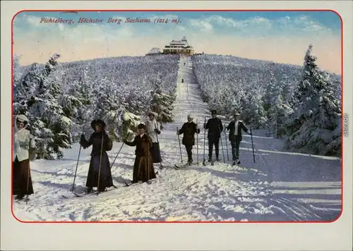 Oberwiesenthal Fichtelberghaus und Wetterwarte  Skifahren 1920