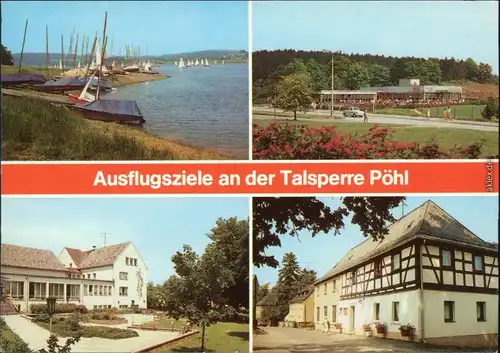 Pöhl 4 Bild: Talsperre, Bootsanlieger, Altensatz Ferienheim, Altensatz 1988