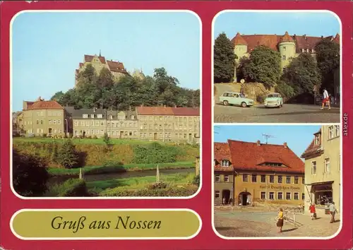 Nossen Schloss, Hotel "Deutsches Haus" Ansichtskarte 1983