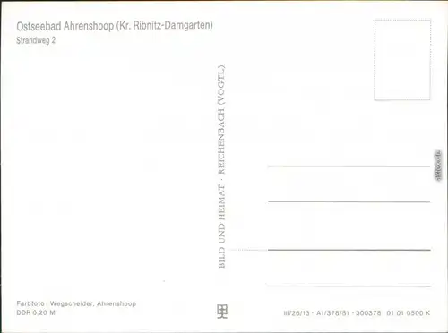 Ahrenshoop Strandweg 2 Ansichtskarte 1981