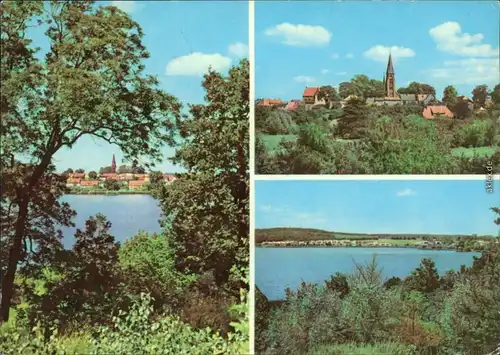 Waren (Müritz) Verschiedene Ansichten Stadt und dem Umland mit dem See 1976