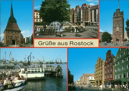 Rostock Universitätsplatz, Kröpeliner Tor, Am Hafen, Am Universitätsplatz 1990