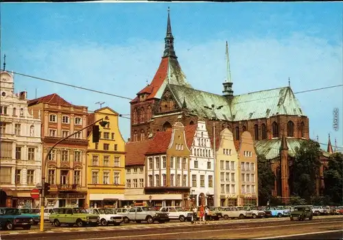 Rostock Neuer Markt - Marktplatz - Ernst-Thälmann-Platz 1989