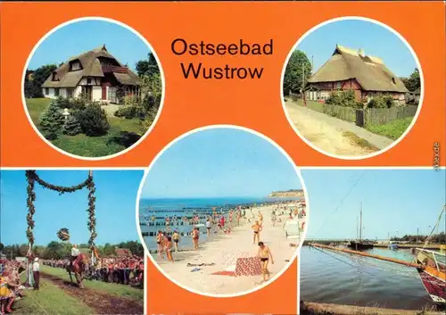 Wustrow (Mecklenburgische Seenplatte)  Lönsstraße Rohrdachkate Neue Straße 1983