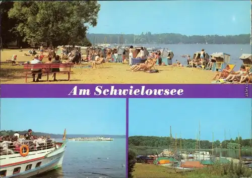 Ferch Schwielowsee  Strandbad, Anlegestelle "Weißen Flotte", Seglerhafen 1981