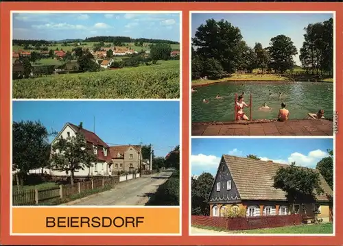 Beiersdorf Übersicht, Alten Siedlung, Freibad, Umgebindehaus 1987