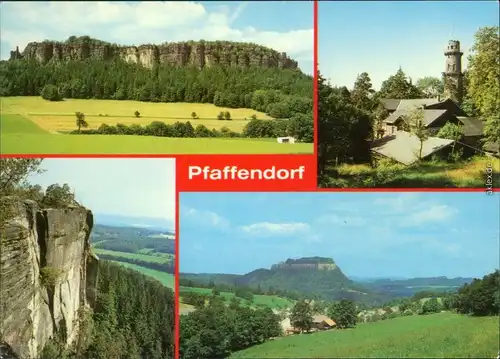Pfaffendorf Königstein (Sächsische Schweiz)  Aussichtsturm Berggaststätte  1987