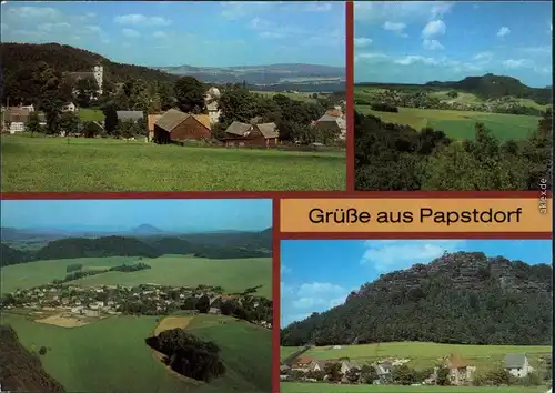Papstdorf Gohrisch (Sächs. Schweiz) Verschiedene Ansichten   1986
