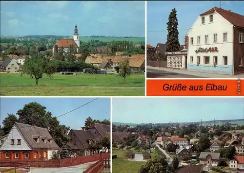 Eibau Kottmar  Beckenberg, Milchbar, Umgebindehäuser Steinweg  Kirchturm 1986