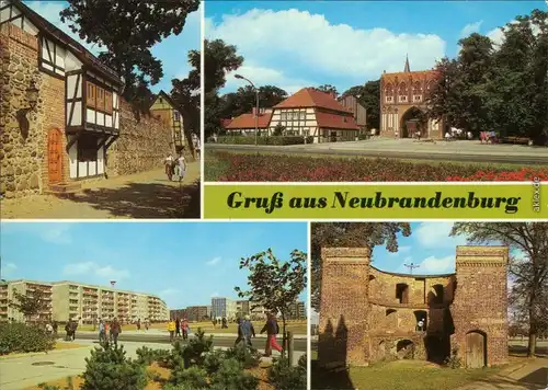 Neubrandenburg Wiekhäuser  Razgrader Straße in Neubrandenburg-Datzeberg 1988