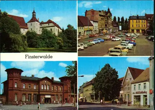 Finsterwalde Grabin Schloss, Markt, Bahnhof, Ernst-Thälmann-Straße 1979