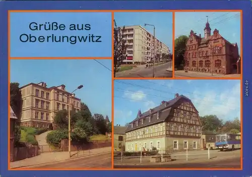 Oberlungwitz Robert-Koch-Straße, Rathaus, Humboldt-Oberschule 1988