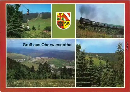 Oberwiesenthal Fichtelberg, Schmalspurbahn, Neubaugebiet   1987