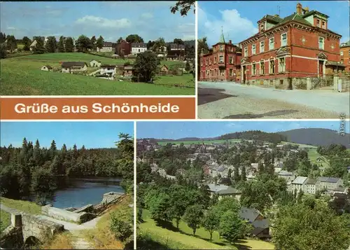 Schönheide (Erzgebirge) Oberdorf, Ernst-Thälmann-Straße, Stausee, Übersicht 1987