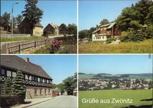 Zwönitz (Erzgebirge Lößnitzer Straße Fachwerkhaus  Thomas-Müntzer-Straße 1987